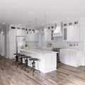 Pensile cieco da cucina con ante a shaker, finitura bianca, facile da montare, HOMLUX
