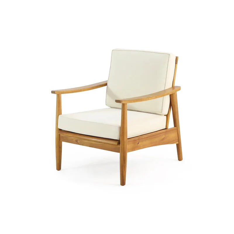 Salotto da esterno a 4 posti in legno di acacia Willowbrook di Christopher Knight Home