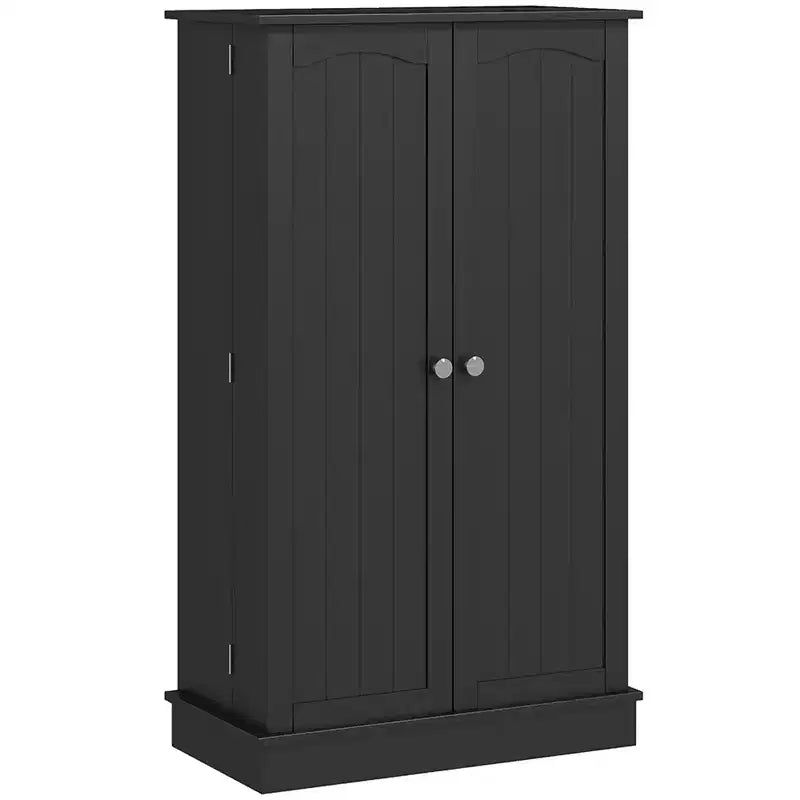 HOMCOM Dispensa da Cucina 41, Mobile Credenza da Cucina a 2 Ante con 5 Ripiani, 12 Portaspezie e Mensole Regolabili per Sala da Pranzo