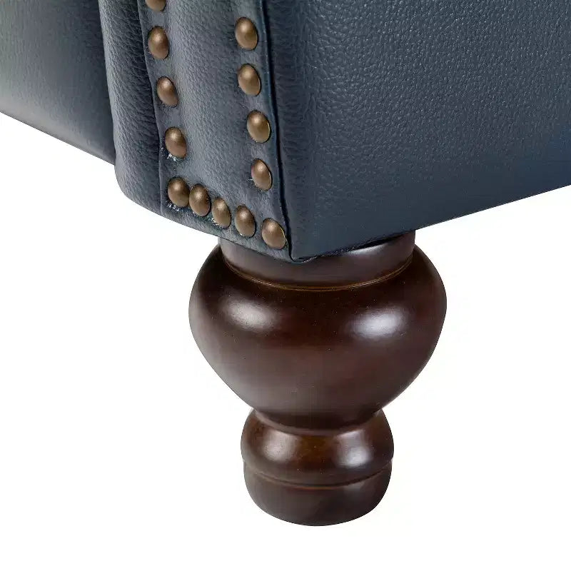 Set di 2 Poltrone Reclinabili Elisabete Moderne in Vera Pelle con Borchie Vintage per Salotto e Camera da Letto | ART OF LIVING DESIGNS