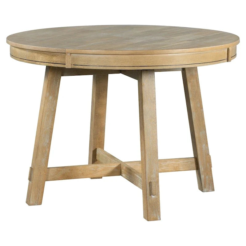 Tavolo da pranzo allungabile rotondo da cascina con 16 inserti in legno per cucina