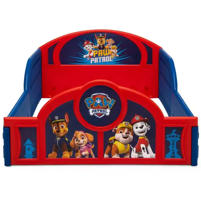 Lettino in plastica per bambini Delta Children Sleep and Play con sponde protettive incorporate - PAW Patrol