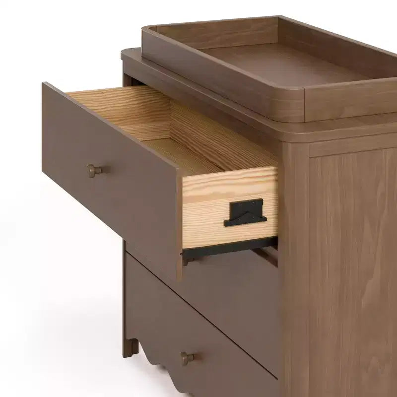 Comodino fasciatoio a 3 cassetti Storkcraft Casablanca con piano rimovibile
