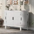 Mobiletto Accent Sideboard in Legno con Ante a Fantasia Anticata per Corridoio, Ingresso, Soggiorno, Camera da Letto
