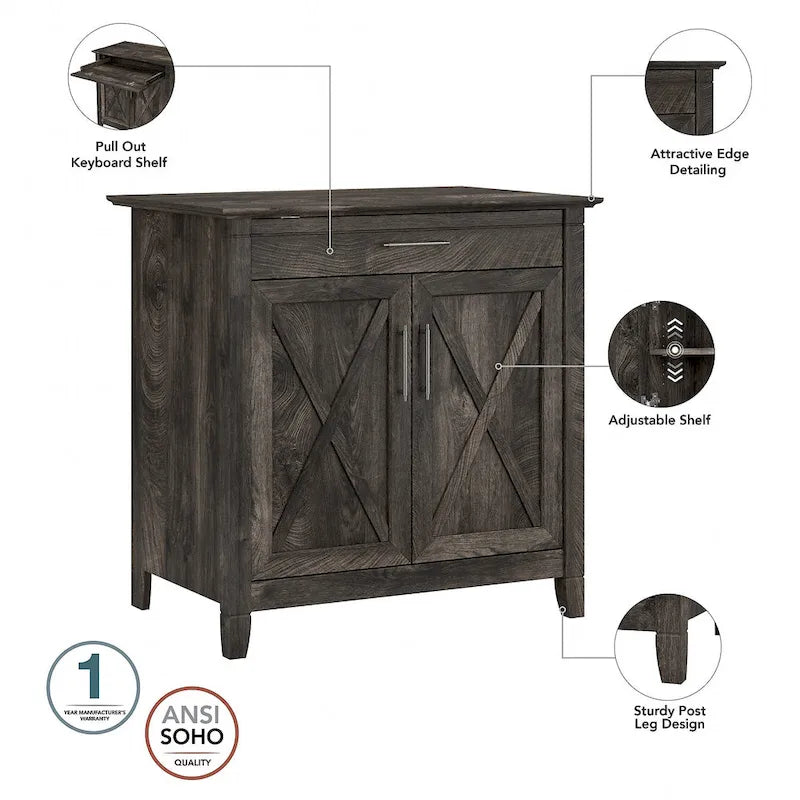 Scrittoio Key West con mobiletto di Bush Furniture