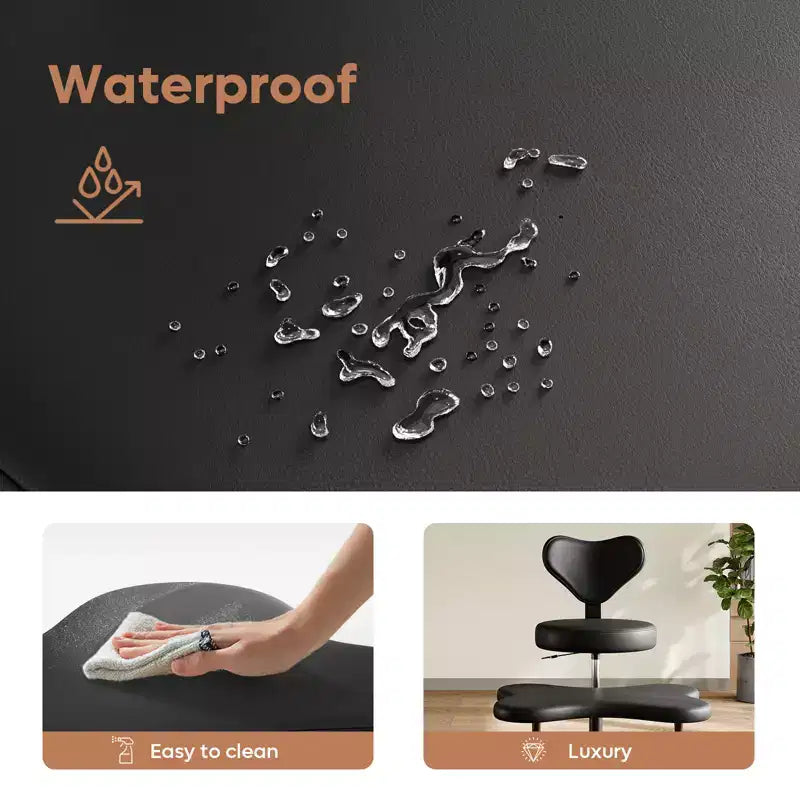 Pinmoco Sedia da ufficio ergonomica Criss Cross, sedia da meditazione regolabile in altezza, girevole a 360°, supporto lombare, sedia da lavoro e da ufficio, sedia ADHD