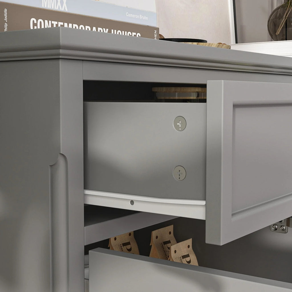 59.1'' Credenza Buffet Bianco Laccato Moderno Metà Secolo Contemporaneo