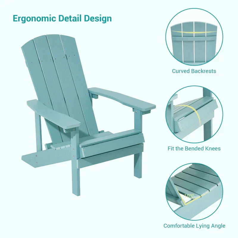 Bonosuki Sedie Adirondack da Esterno in Legno Resistente alle Intemperie - Set da 4
