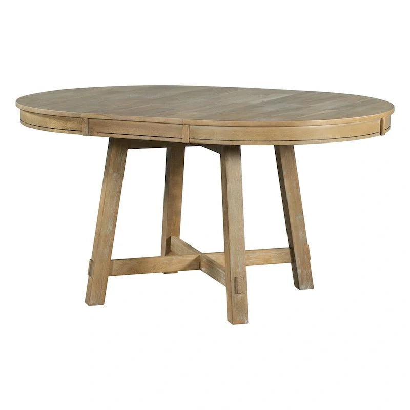Tavolo da pranzo allungabile rotondo da cascina con 16 inserti in legno per cucina
