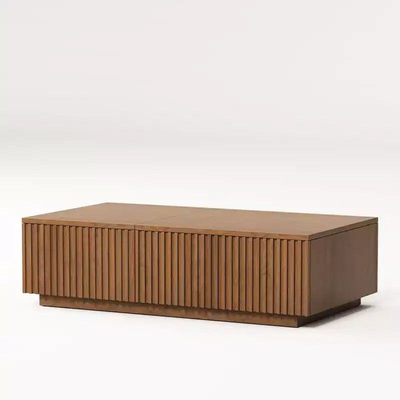 51.1 Tavolino da caffè Mid-Century Modern con piano sollevabile, tavolino rettangolare in noce per soggiorno