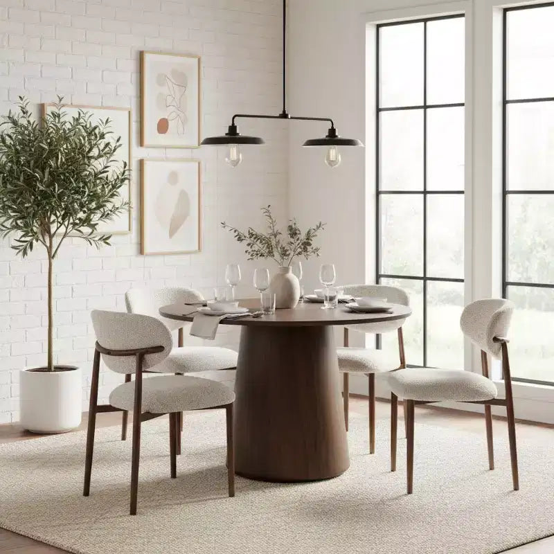 Set di 4 sedie da pranzo moderne imbottite con schienale curvo, sedie laterali senza braccioli con struttura in ferro per sala da pranzo, cucina-Panipeachy