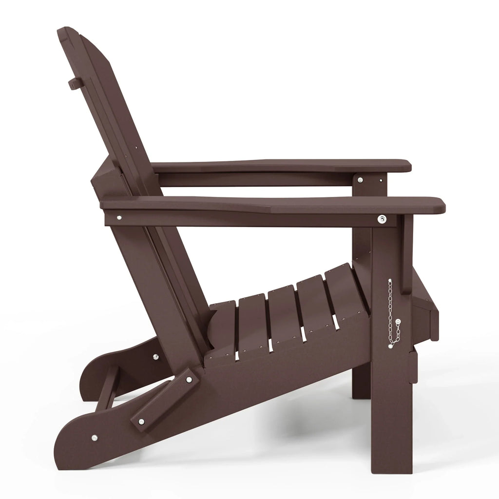 Polytrends Laguna Sedia Adirondack Pieghevole da Esterno per Patio Resistente allo Sbiadimento e alle Intemperie