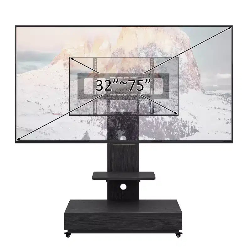 Mobile porta TV per televisori da 32-75 pollici, carrello TV mobile regolabile in altezza con cassetto e ruote per soggiorno, camera da letto, uffici -ModernLuxe