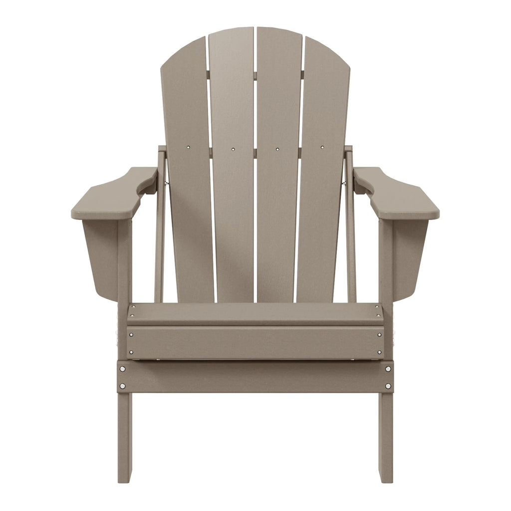 Polytrends Laguna Sedia Adirondack Pieghevole da Esterno per Patio Resistente allo Sbiadimento e alle Intemperie