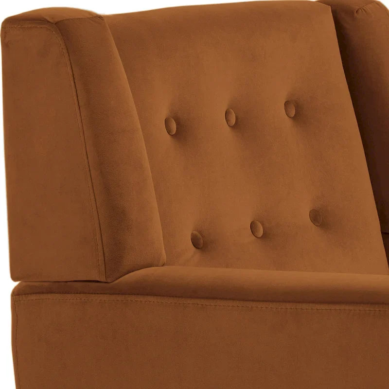 Set di 2 Poltrone Accent in Velluto per Soggiorno, Poltrona Imbottita