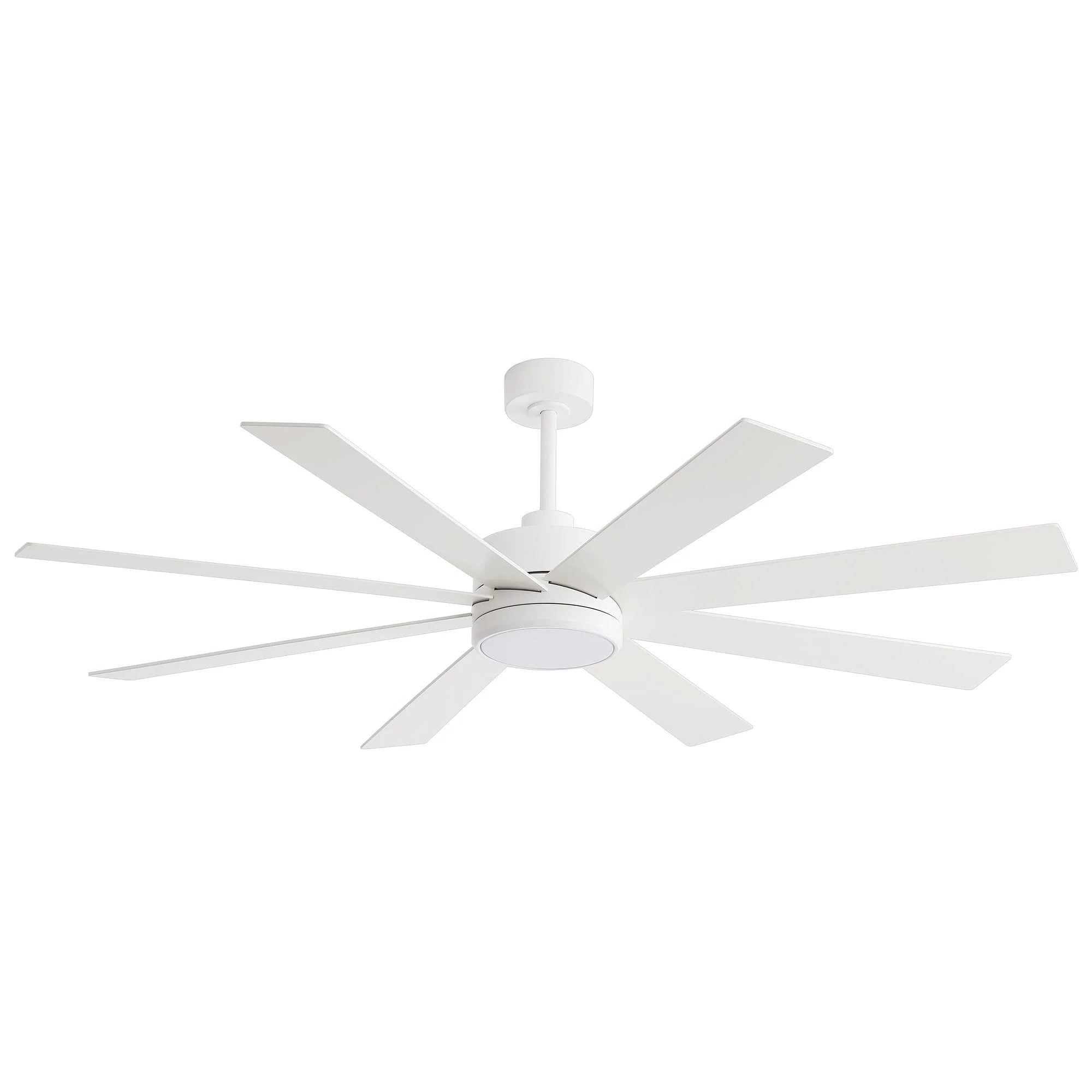 Ventilatore da soffitto nero da 65 pollici a 8 pale con luce LED e telecomando