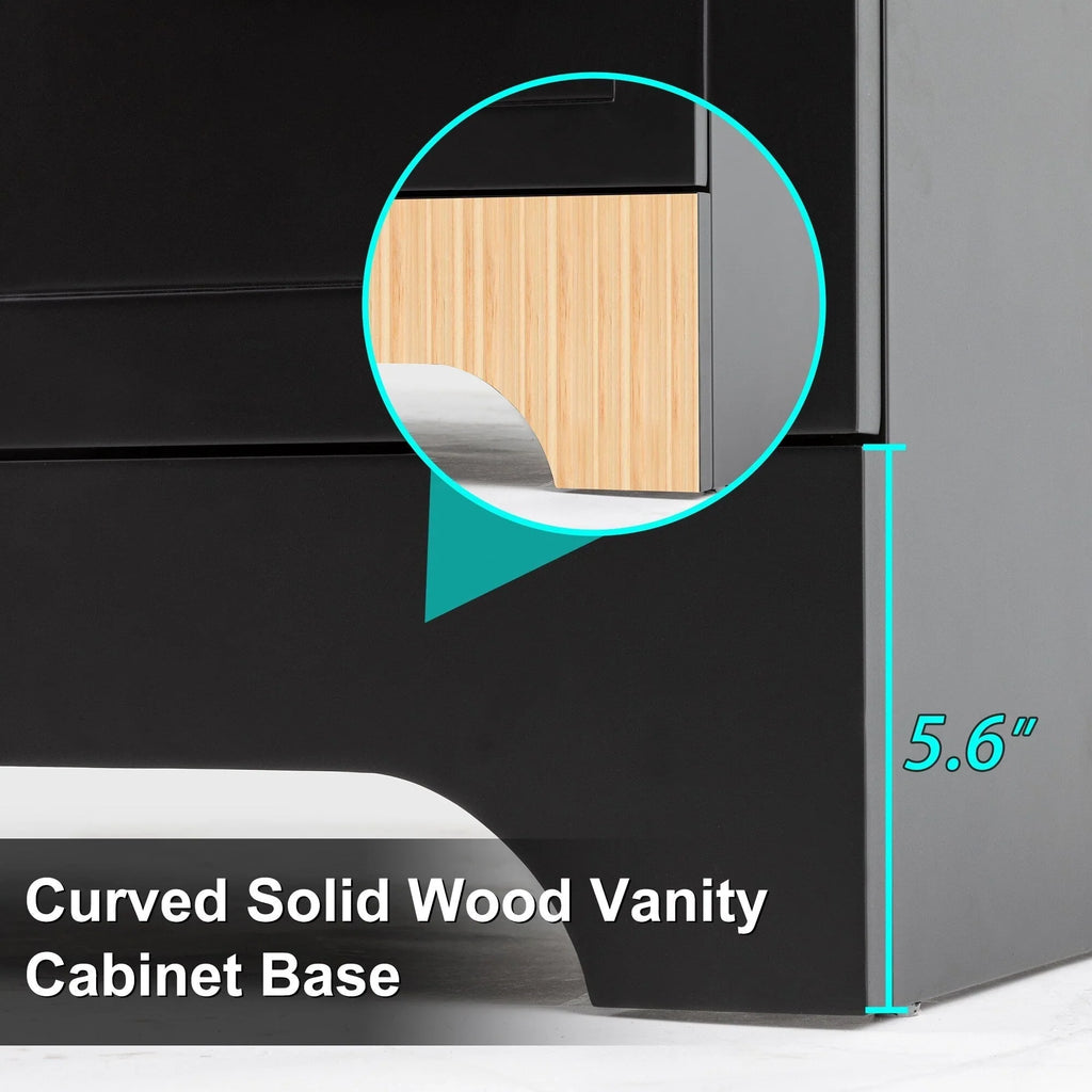Mobile bagno 30/36/48 Wavy Line con lavabo e rubinetto