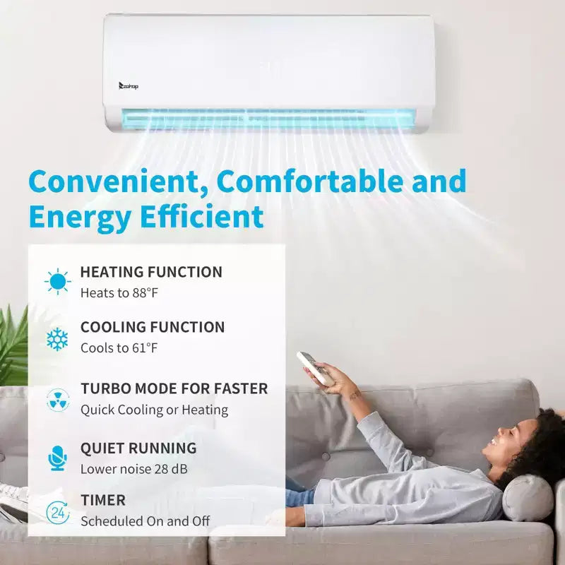 Climatizzatore mini-split Karl Home 3 zone 28000 BTU 20 SEER2 con pompa di calore (9K+9K+18K)