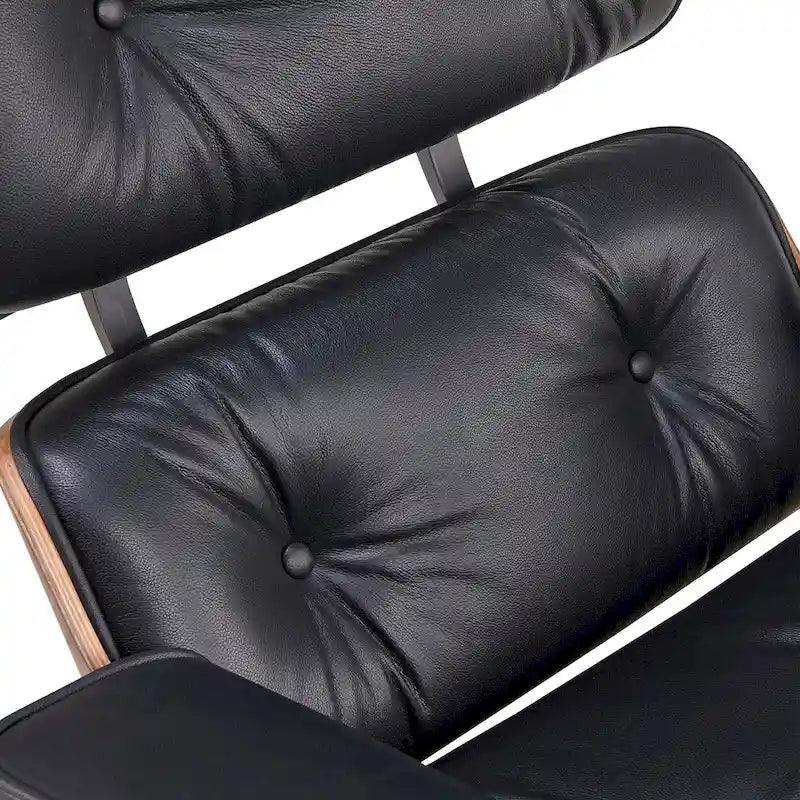 Poltrona reclinabile Mid-Century Modern in pelle