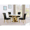 Best Quality Furniture D325-SC324-7 Set da pranzo rotondo da 5 pezzi