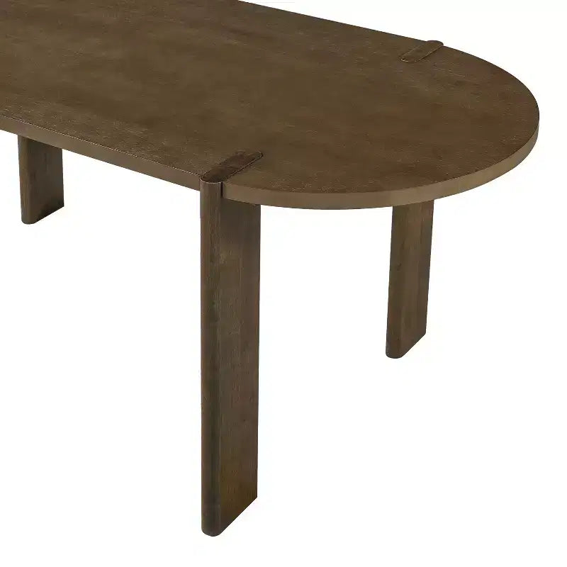 Set da pranzo ovale da 7 pezzi, set da pranzo per 6, set da tavolo da cucina grande da 71'' con 6 sedie da pranzo imbottite, noce - Christopher Knight Home