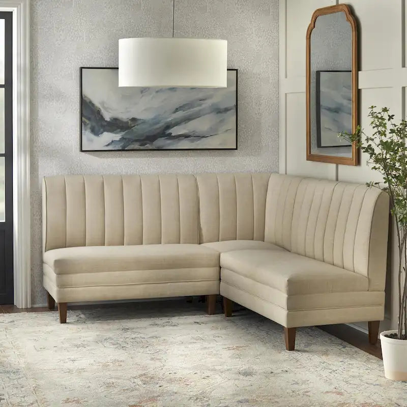 Set Panca Imbottita a Schienale Canaletto 3 Pezzi Kerrington di Lifestorey