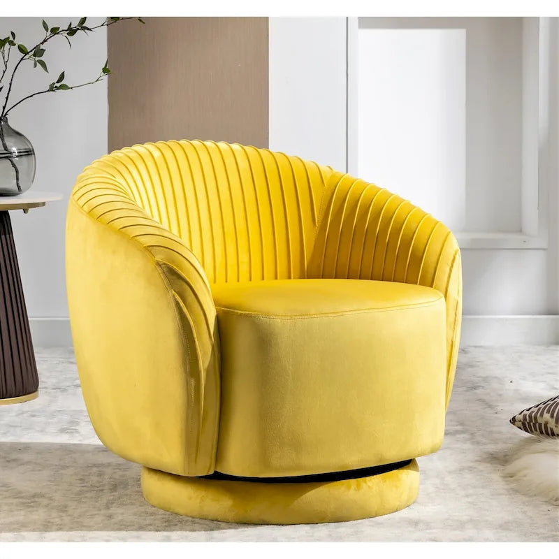 Poltroncina girevole Milvo Small in velluto