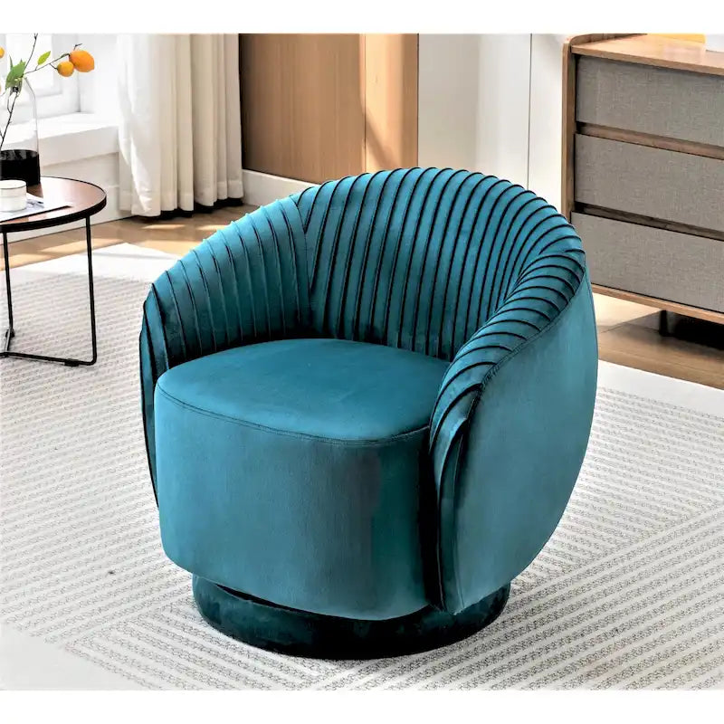Poltroncina girevole Milvo Small in velluto