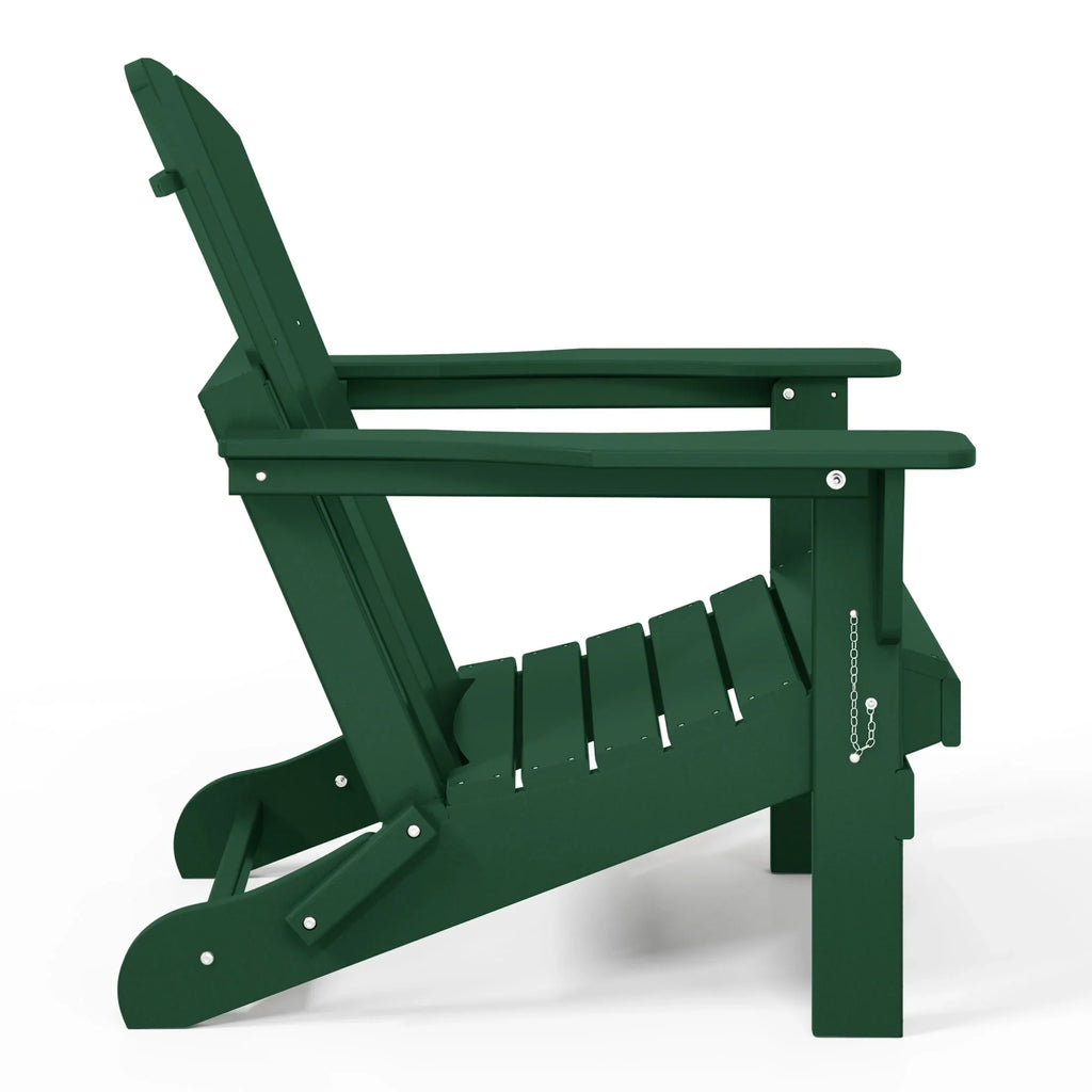 Polytrends Laguna Sedia Adirondack Pieghevole da Esterno per Patio Resistente allo Sbiadimento e alle Intemperie