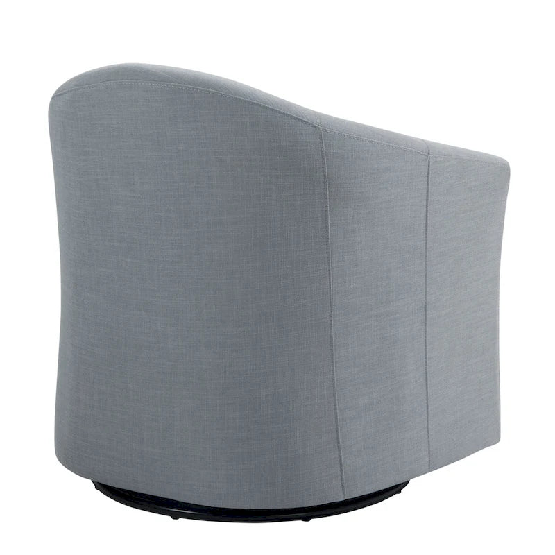 Set di 2 Poltrone Girevoli Moderne Imbottite a Barilotto, Poltrone Accent per Soggiorno