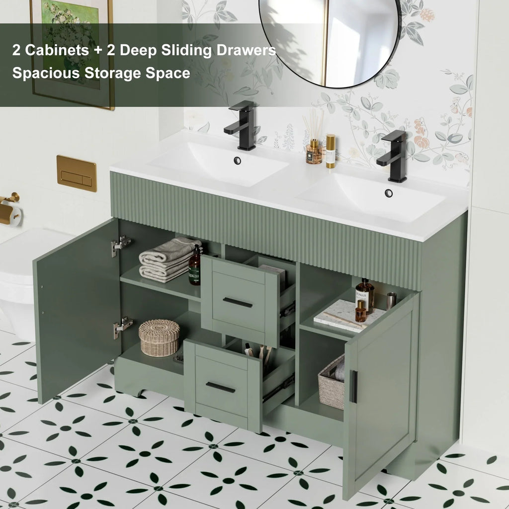 Mobile bagno 30/36/48 Wavy Line con lavabo e rubinetto