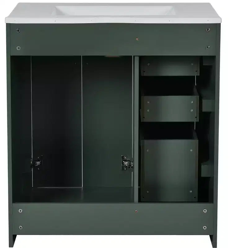 Mobile bagno 30 pollici con lavabo singolo, armadietto e 3 cassetti – Nero / Blu / Verde / Indaco / Bianco