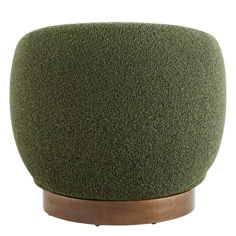 Poltrona a botte girevole imbottita Spruce&Spring con base in legno