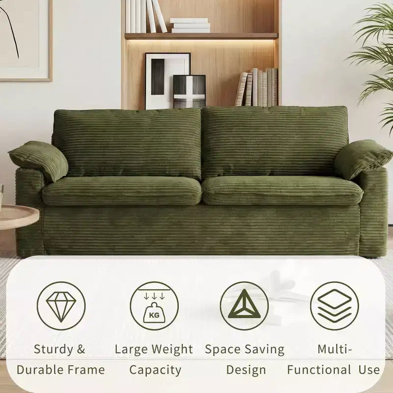 Dyonery 86 Cloud Loveseat Sofa, seduta profonda e ampi braccioli con cuscini, telaio robusto, design ergonomico e traspirante