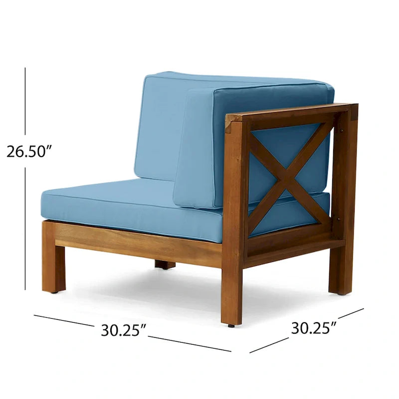 Set da conversazione Brava Outdoor a 6 pezzi in legno di acacia di Christopher Knight Home