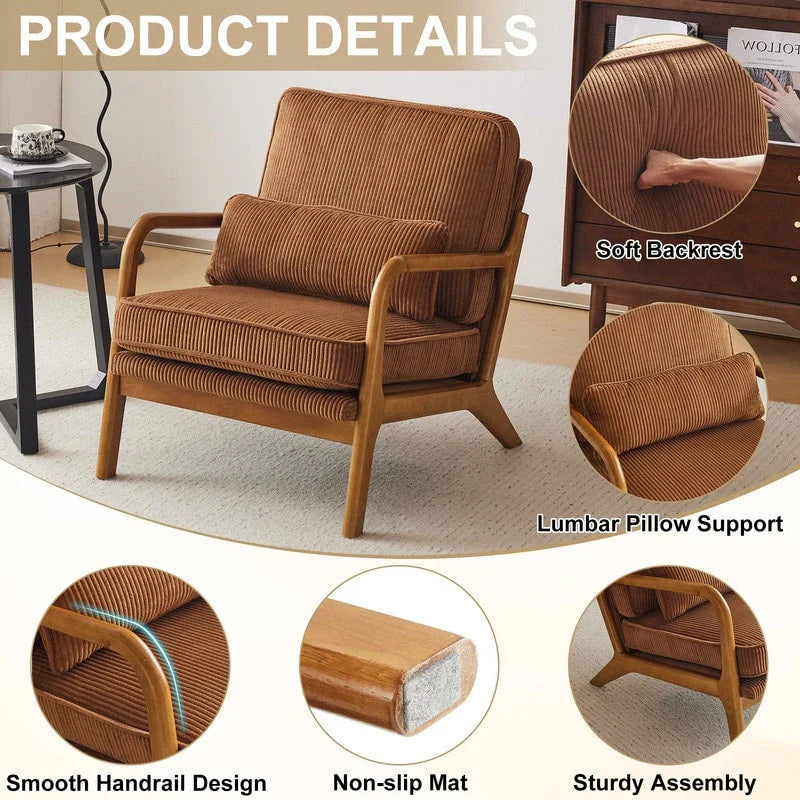 Poltrona imbottita Mid-Century Modern