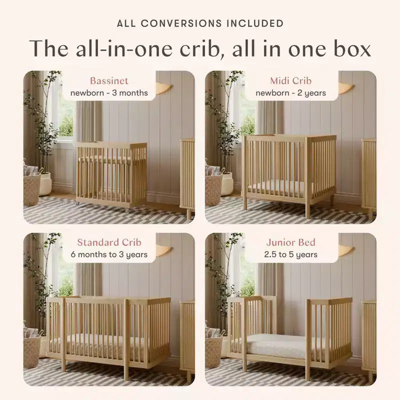 Culla convertibile Babyletto Pogo 8 in 1 con kit di conversione per tutte le fasi