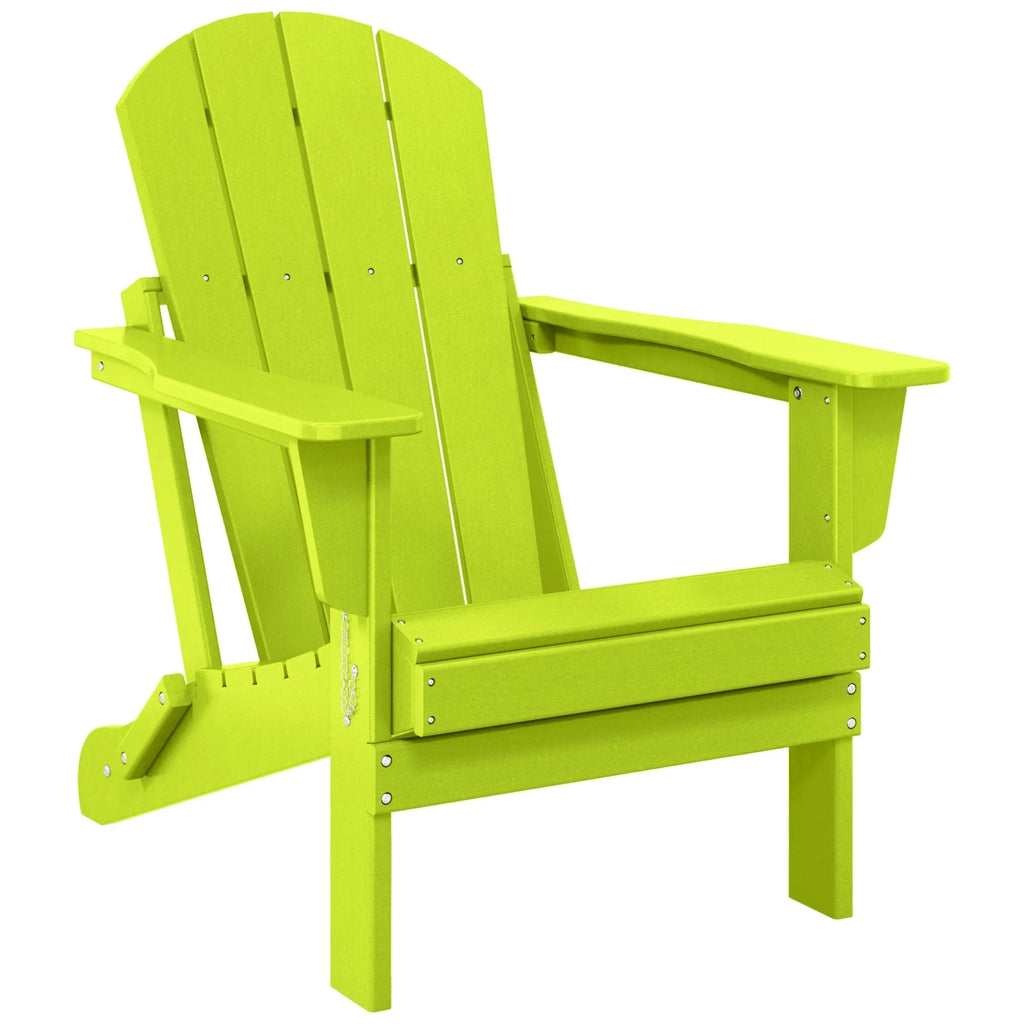 Polytrends Laguna Sedia Adirondack Pieghevole da Esterno per Patio Resistente allo Sbiadimento e alle Intemperie