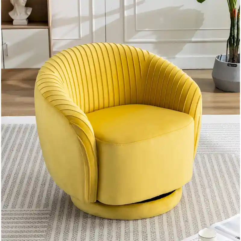 Poltroncina girevole Milvo Small in velluto
