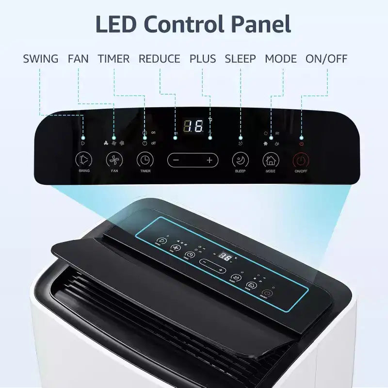 Condizionatore portatile da 12.000 BTU per 51 mq, unità AC 3-in-1 con modalità di raffreddamento/deumidificatore/ventilatore