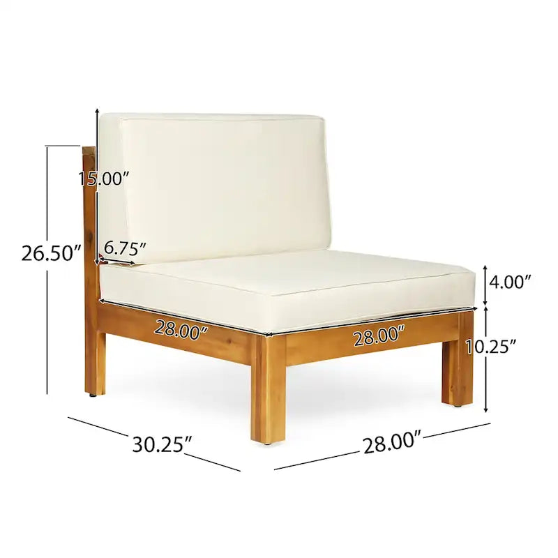 Set da conversazione Brava Outdoor a 6 pezzi in legno di acacia di Christopher Knight Home