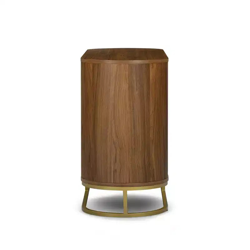 Comò moderno a 6 cassetti con design a bordo vivo, base in metallo e costruzione durevole in legno misto