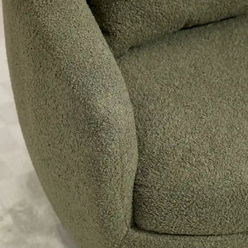 Poltrona Girevole Imbottita a Botte con Contenitore, Sedia Moderna da Salotto per Camera da Letto/Ufficio/Zone Lettura