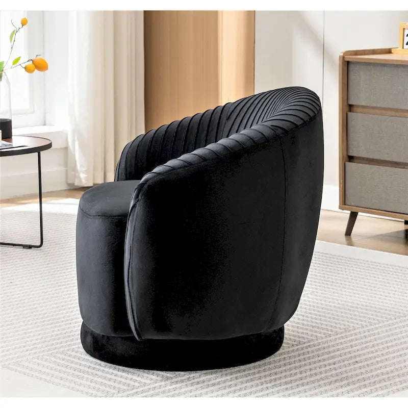 Poltroncina girevole Milvo Small in velluto