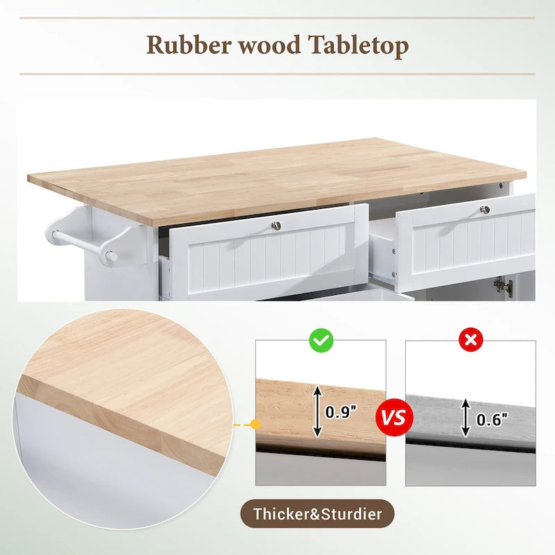 Set da isola per cucina TOPMAX con anta a ribalta e 2 posti a sedere, set tavolo da pranzo con ripiano regolabile, cassetti e portasciugamani