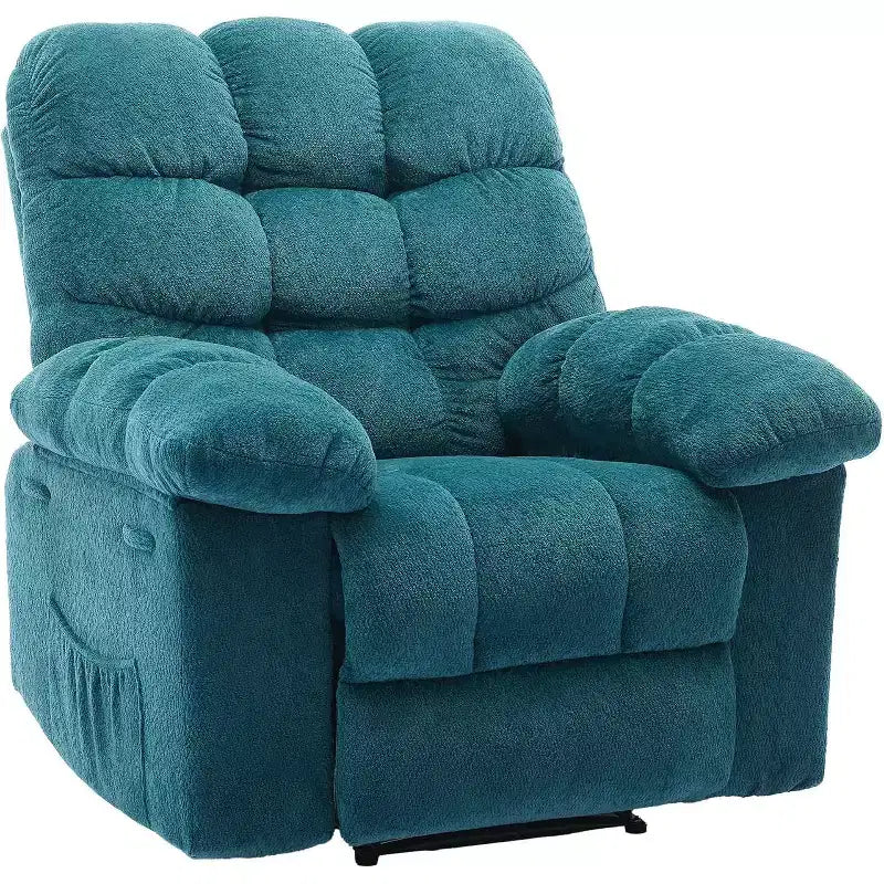 Poltrona reclinabile manuale, poltrona reclinabile ergonomica in tessuto traspirante con tasche laterali, divano singolo, adatta per soggiorno e camera da letto