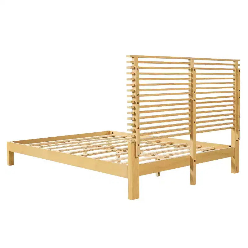 Christopher Knight Home Eunji - Struttura letto moderna in legno di pino con testiera a doghe orizzontali