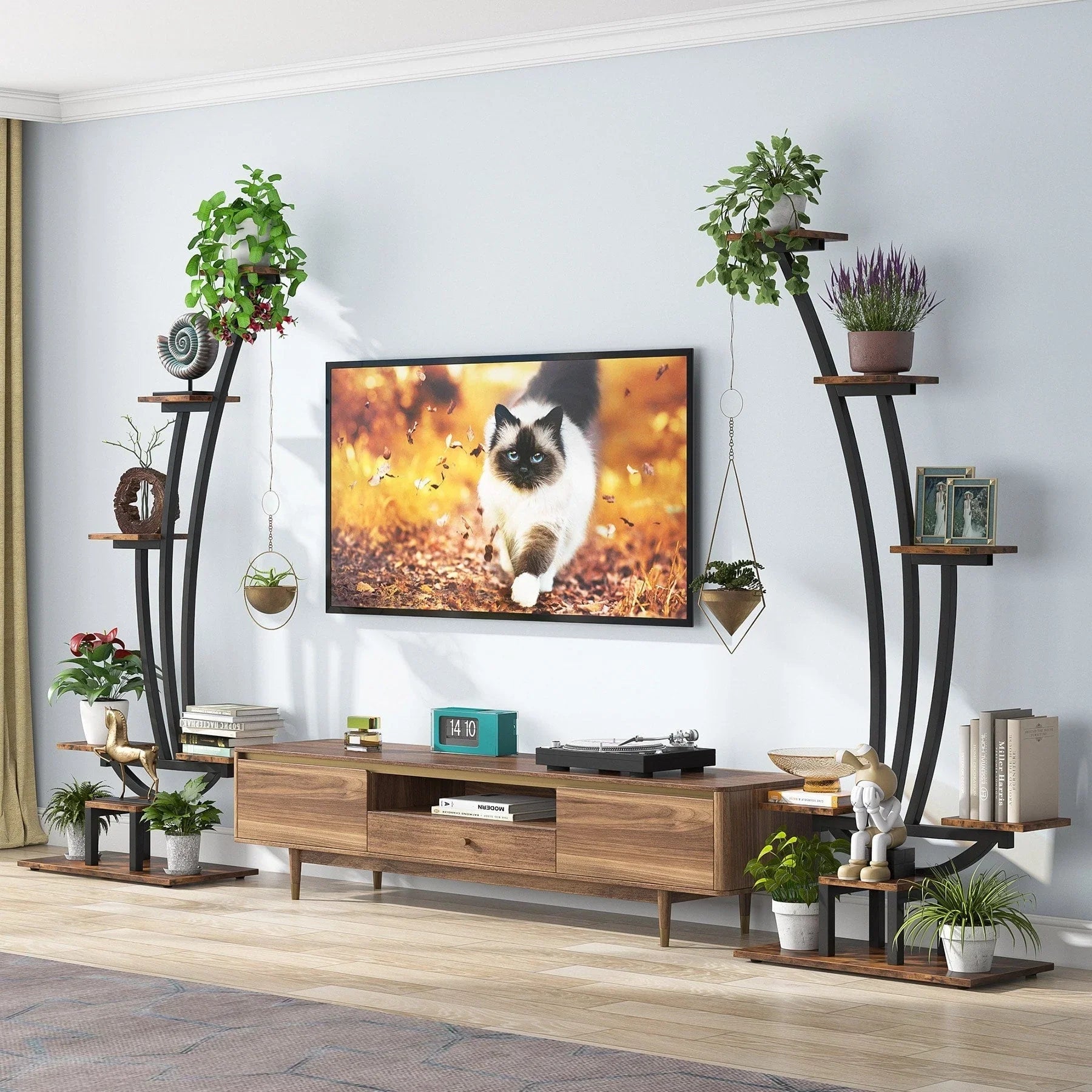 Fioriera Verticale per Piante da Interno a 6 Livelli per Giardino - Set da 2 Pezzi