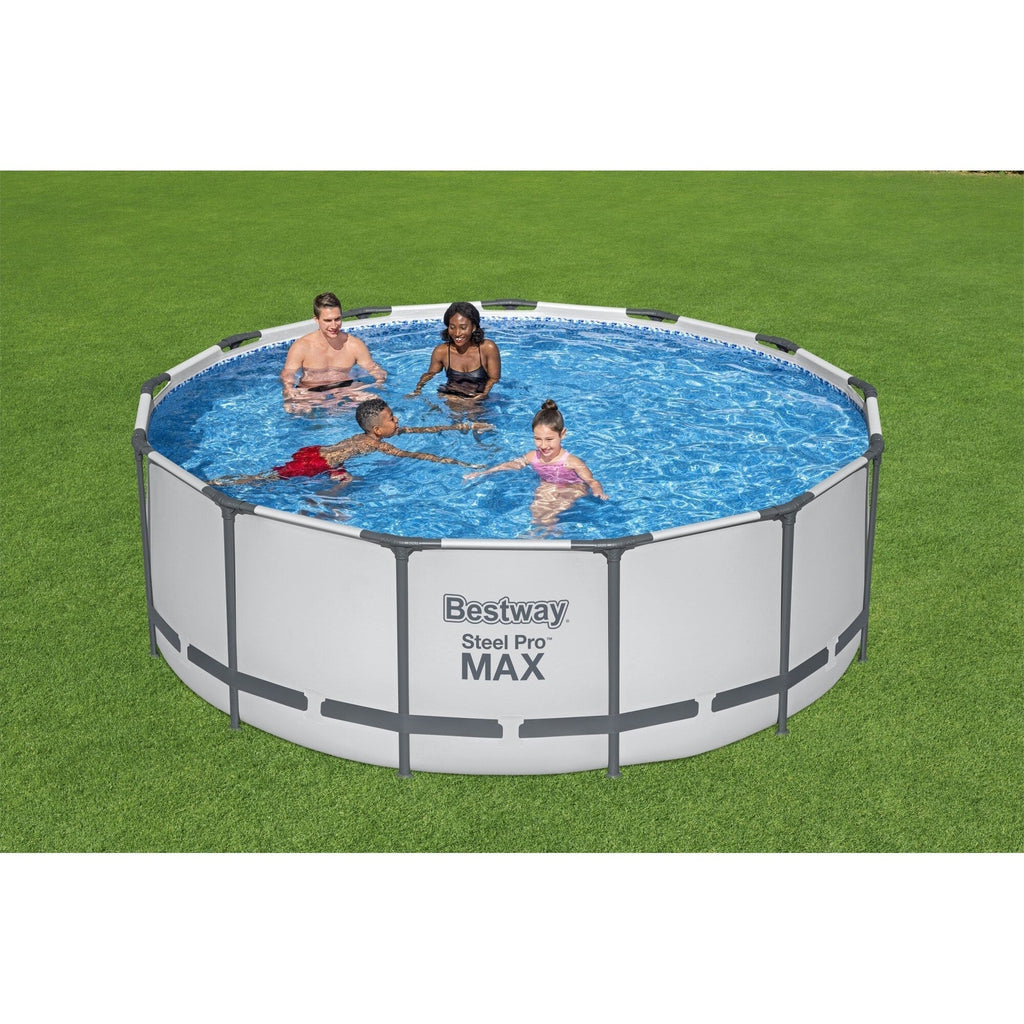 Piscina Fuori Terra Rotonda Bestway Steel Pro MAX con Pompa e Copertura