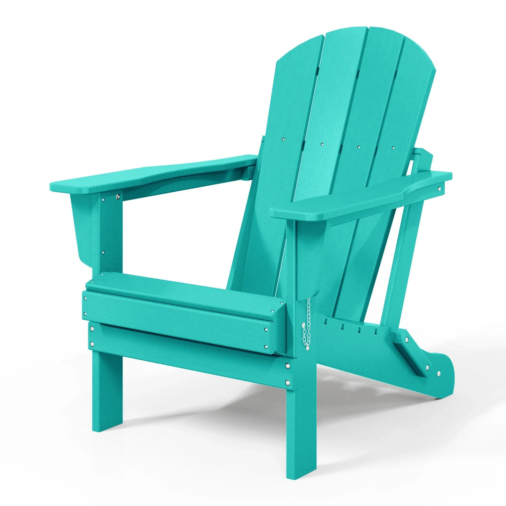 Polytrends Laguna Sedia Adirondack Pieghevole da Esterno per Patio Resistente allo Sbiadimento e alle Intemperie